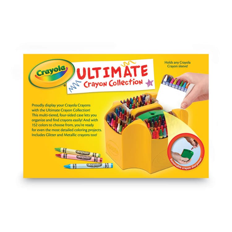BINNEY & SMITH / CRAYOLA Ultimate Crayon Collection with Caddy and Sharpener, Regular Size, 0.31" x 3.63", 152 Assorted Colors, 152/Pack (CYO520030) thumbnail 4