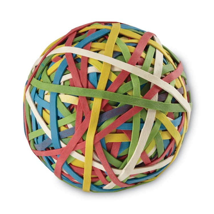 ACCO BRANDS, . Rubber Band Ball, 3.25" Diameter, Size 34, Assorted Gauges, Assorted Colors, 270/Pack (ACC72155) thumbnail 2