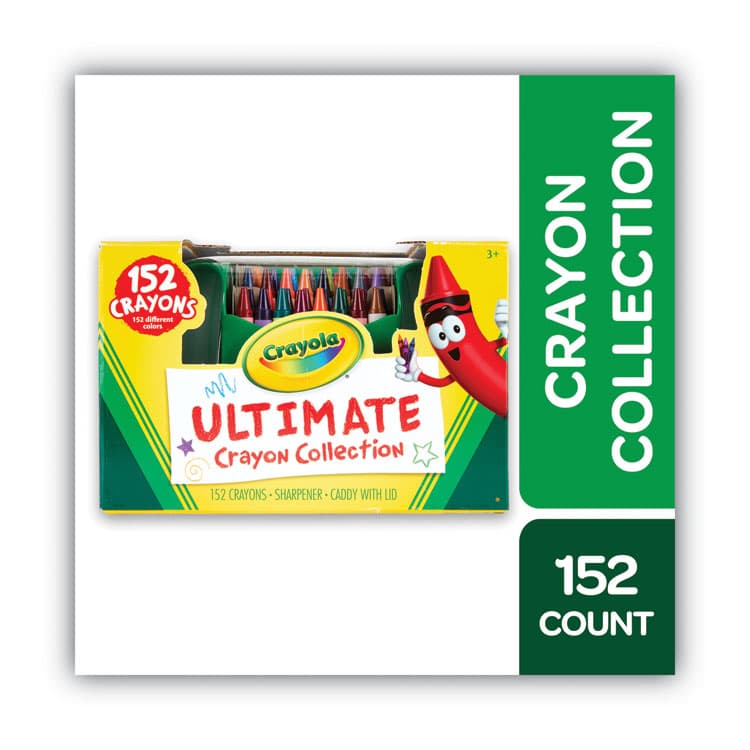 BINNEY & SMITH / CRAYOLA Ultimate Crayon Collection with Caddy and Sharpener, Regular Size, 0.31" x 3.63", 152 Assorted Colors, 152/Pack (CYO520030) thumbnail 3