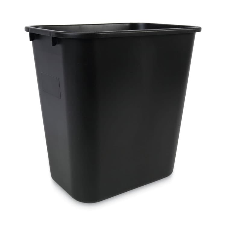 BOARDWALK Soft-Sided Wastebasket, 28 qt, Plastic, Black (BWK28QTWBBLA)