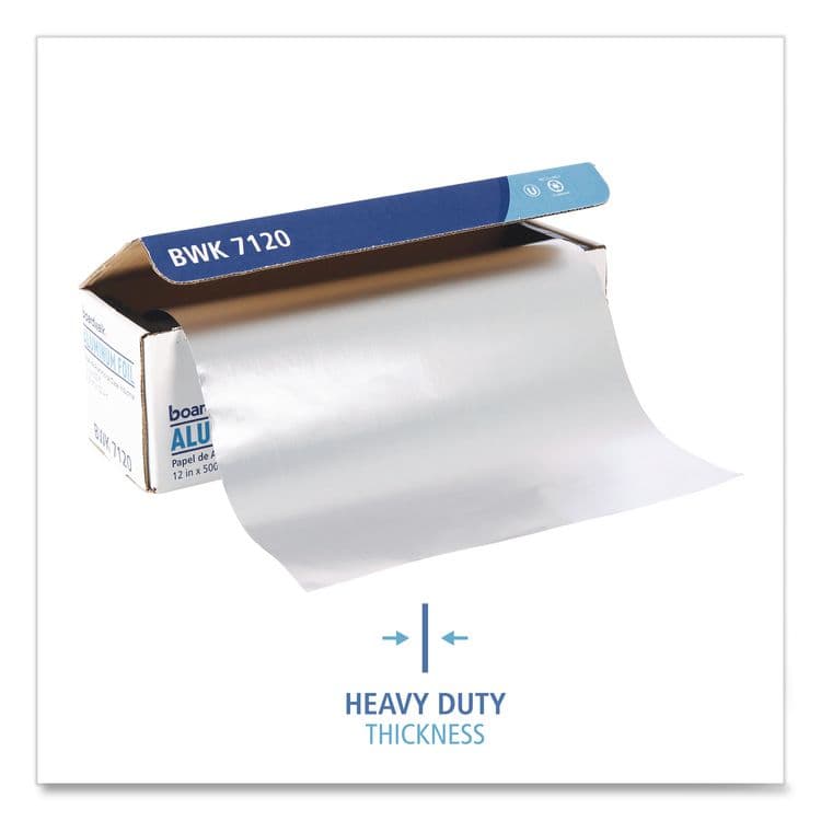 BOARDWALK Heavy-Duty Aluminum Foil Roll, 87 Gauge, 12" x 500 ft (BWK7120) thumbnail 4