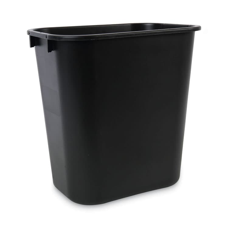 BOARDWALK Soft-Sided Wastebasket, 14 qt, Plastic, Black (BWK14QTWBBLA)