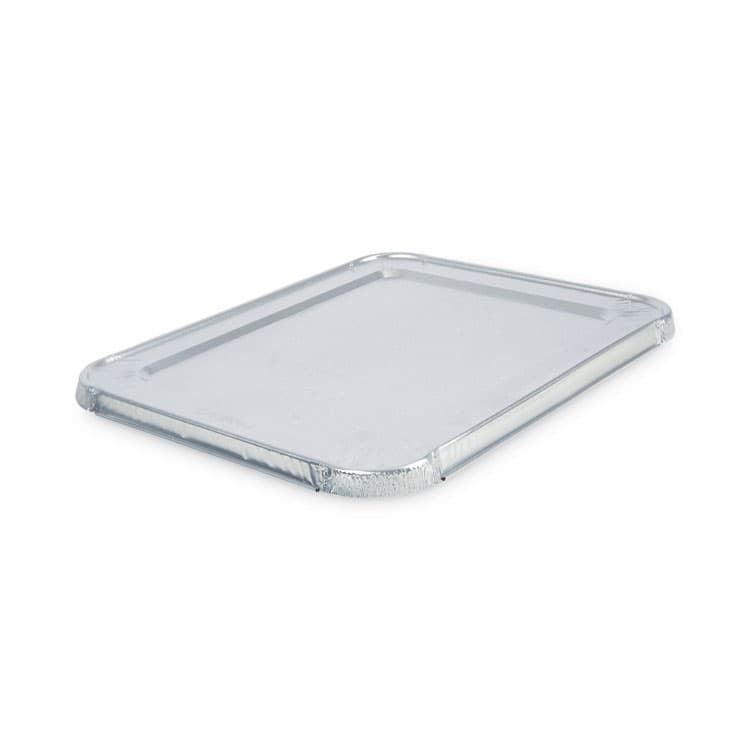 BOARDWALK Aluminum Steam Table Pan Lids, Fits Half-Size Deep Pan, 290 Gauge, 0.63" Deep, 10.5 x 12.81, 100/Carton (BWKLIDSTEAMHF) thumbnail 2