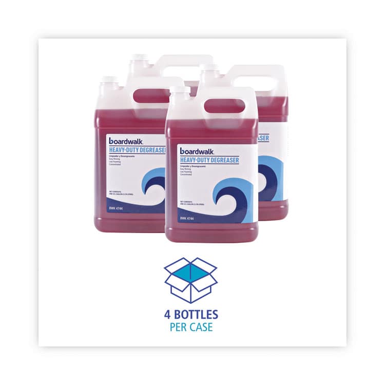 BOARDWALK Heavy-Duty Degreaser, 1 Gallon Bottle, 4/Carton (BWK4744) thumbnail 3