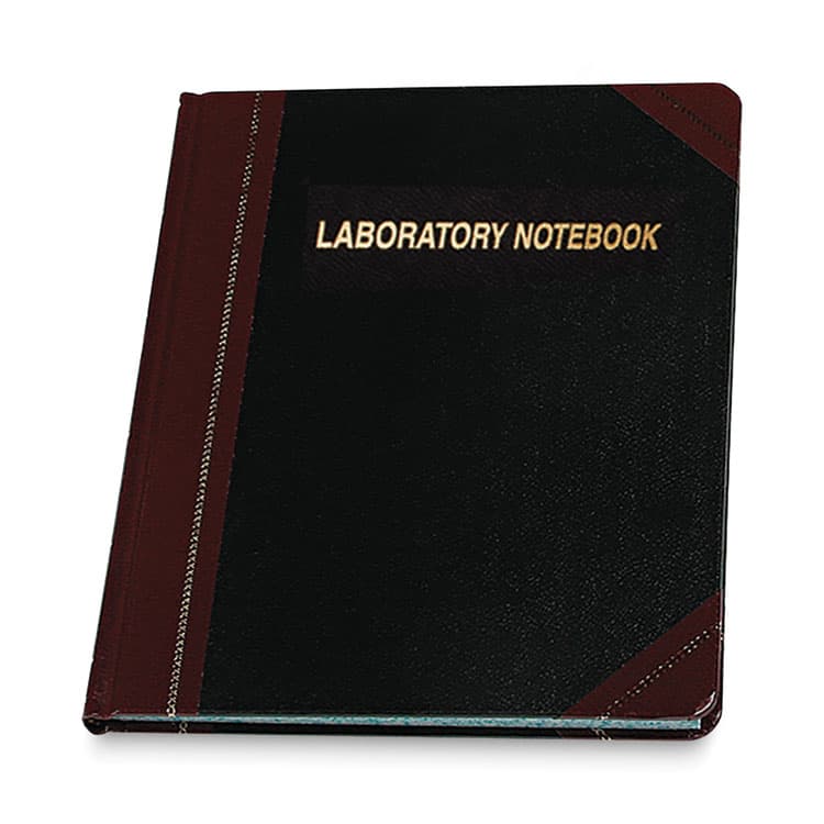 ESSELTE PENDAFLEX CORP. Laboratory Notebook, Data/Lab-Record Format, Black/Red Cover, (150) 10.38 x 8.13 Sheets (BORL21150R) thumbnail 3
