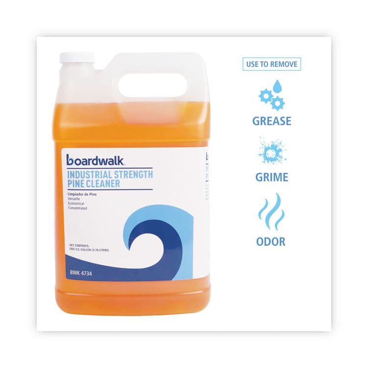 BOARDWALK Industrial Strength Cleaner, Pine Scent, 1 gal Bottle (BWK4734EA) thumbnail 3