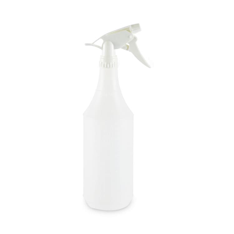 BOARDWALK Embossed Plastic Spray Bottle, 32 oz, Clear, 24/Carton (BWK00032) thumbnail 4