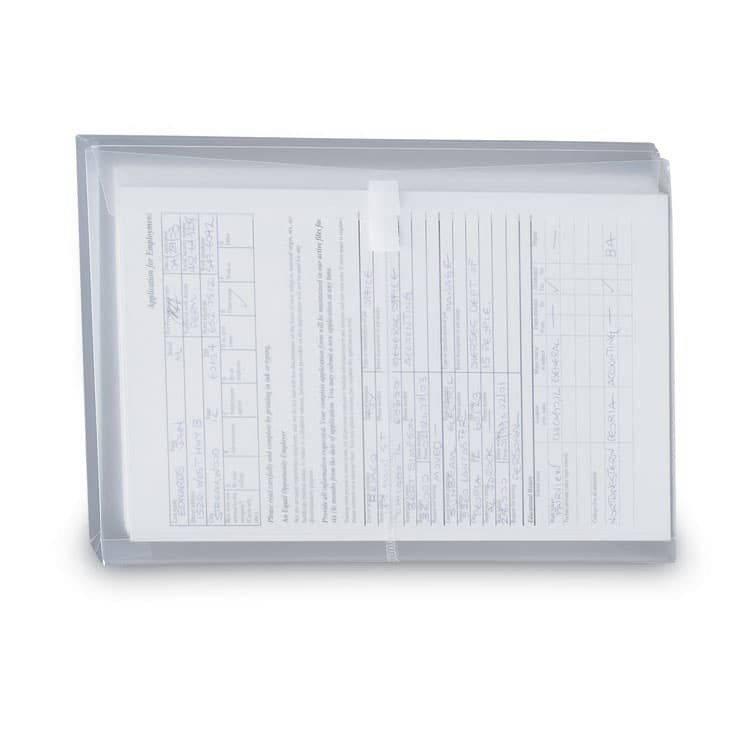 SMEAD MANUFACTURING CO. Poly Side-Load Envelopes, Fold-Over Closure, 9.75 x 11.63, Clear, 5/Pack (SMD89661) thumbnail 3
