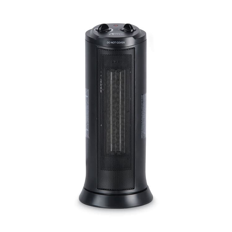 ALERA Mini Tower Ceramic Heater, 1,500 W, 7.37 x 7.37 x 17.37, Black (ALEHECT17)