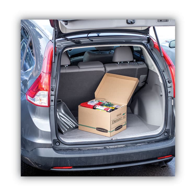 FELLOWES MFG. CO. SYSTEMATIC Basic-Duty Attached Lid Storage Boxes, Letter/Legal Files, Kraft/Green, 12/Carton (FEL12772) thumbnail 2