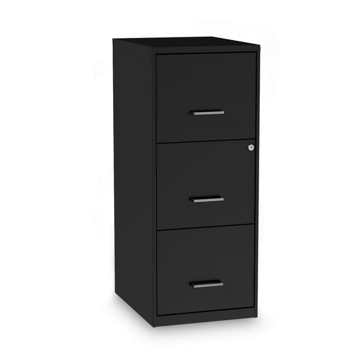 ALERA Soho Vertical File Cabinet, 3 Drawers: File/File/File, Letter, Black, 14" x 18" x 34.9" (ALESVF1835BL)