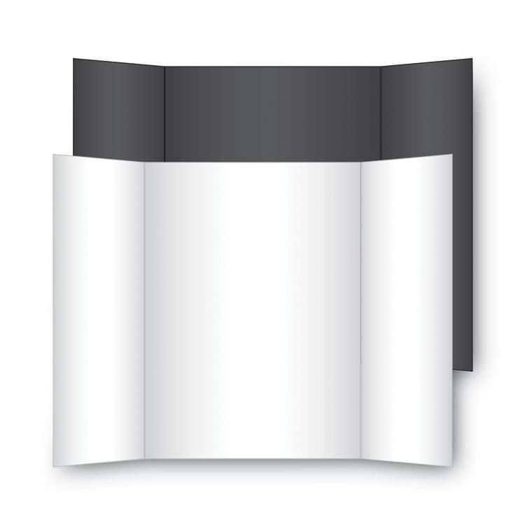 GEOGRAPHICS Two Cool Tri-Fold Poster Board, 36 x 48, Black/White, 6/Carton (GEO27135)