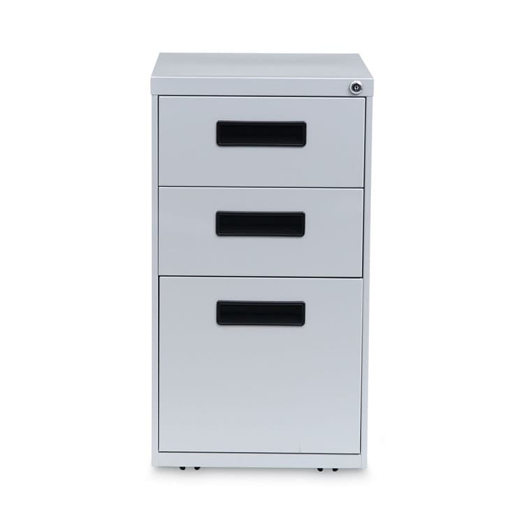 ALERA File Pedestal, Left or Right, 3-Drawers: Box/Box/File, Legal/Letter, Light Gray, 14.96" x 19.29" x 27.75" (ALEPABBFLG) thumbnail 2