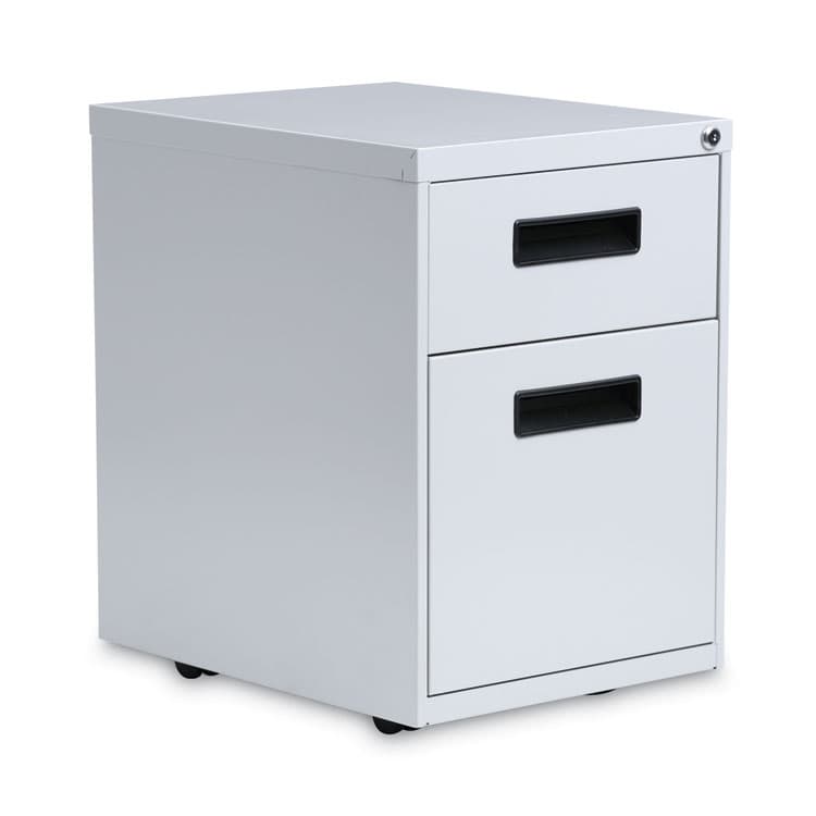ALERA File Pedestal, Left or Right, 2-Drawers: Box/File, Legal/Letter, Light Gray, 14.96" x 19.29" x 21.65" (ALEPABFLG)