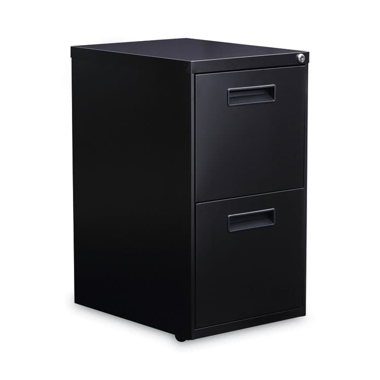 ALERA File Pedestal, Left or Right, 2 Legal/Letter-Size File Drawers, Black, 14.96" x 19.29" x 27.75" (ALEPAFFBL)