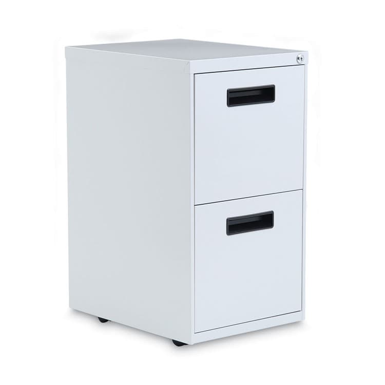 ALERA File Pedestal, Left or Right, 2 Legal/Letter-Size File Drawers, Light Gray, 14.96" x 19.29" x 27.75" (ALEPAFFLG)