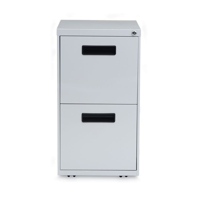 ALERA File Pedestal, Left or Right, 2 Legal/Letter-Size File Drawers, Light Gray, 14.96" x 19.29" x 27.75" (ALEPAFFLG) thumbnail 2