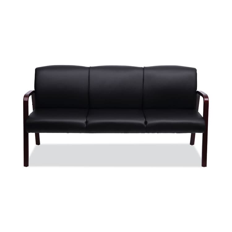 ALERA Alera Reception Lounge WL Series 3-Seat Sofa, 65.13" x 26.13" x 33", Black (ALERL2319M) thumbnail 2