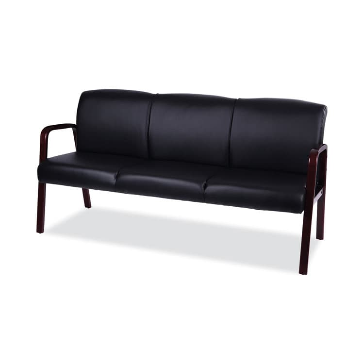 ALERA Alera Reception Lounge WL Series 3-Seat Sofa, 65.13" x 26.13" x 33", Black (ALERL2319M) thumbnail 3