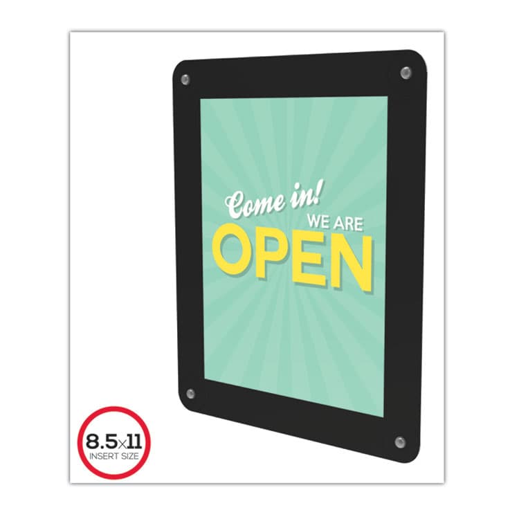 DEFLECTO CORPORATION Superior Image Window Display, 8.5 x 11 Insert, Clear/Black (DEF899102)