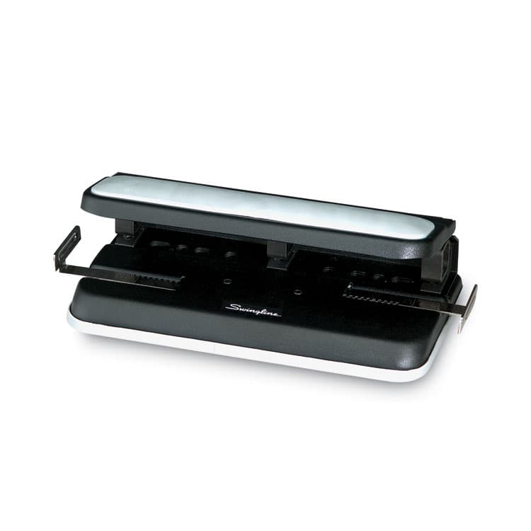 ACCO BRANDS, . 32-Sheet Lever Handle Heavy-Duty Two- to Seven-Hole Punch, 9/32" Holes, Black (SWI74350) thumbnail 2