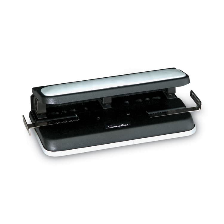 ACCO BRANDS, . 32-Sheet Easy Touch Two- to Three-Hole Punch with Cintamatic Centering, 9/32" Holes, Black/Gray (SWI74300) thumbnail 3