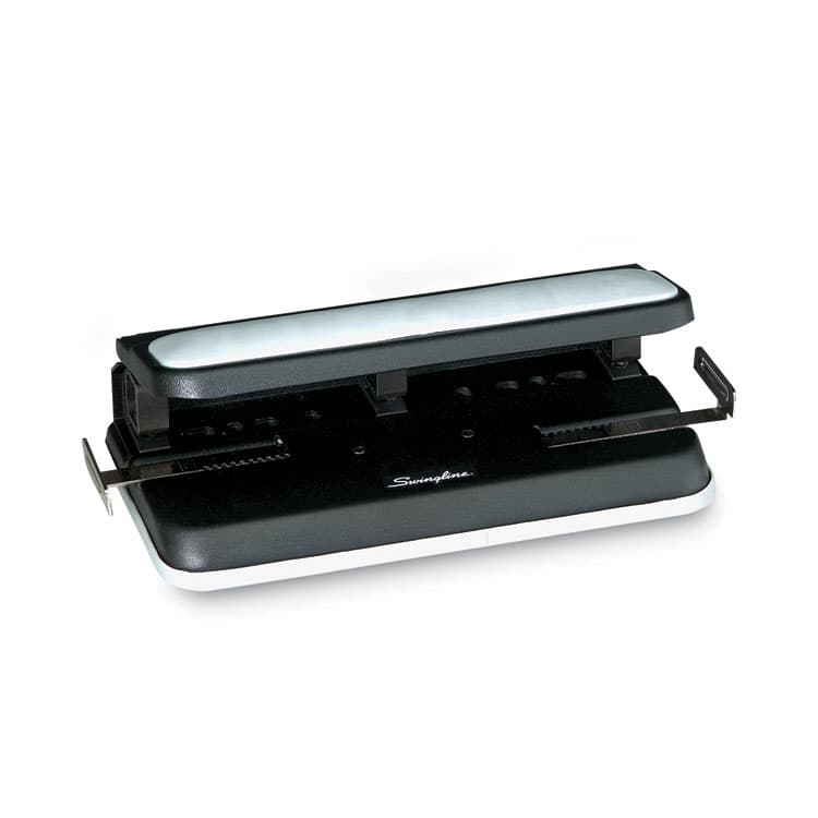 ACCO BRANDS, . 32-Sheet Lever Handle Heavy-Duty Two- to Seven-Hole Punch, 9/32" Holes, Black (SWI74350) thumbnail 3