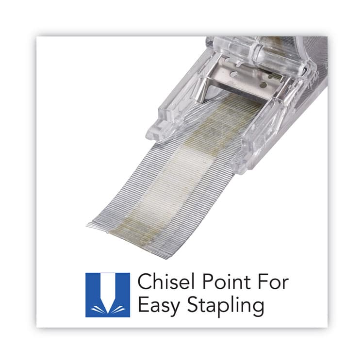 ACCO BRANDS, . Cartridge Staples, 0.25" Leg, 0.5" Crown, Steel, 5,000/Box (SWI50050) thumbnail 4