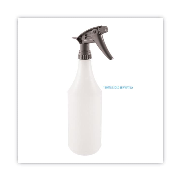 BOARDWALK Chemical-Resistant Trigger Sprayer 320CR, Fits 32 oz Bottles, 9.5" Tube, Gray, 24/Carton (BWK72109) thumbnail 2
