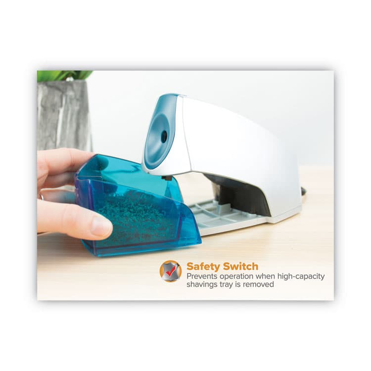 STANLEY BOSTITCH Personal Electric Pencil Sharpener, AC-Powered, 4.25 x 8.4 x 4.25, Blue (BOSEPS4BLUE) thumbnail 4