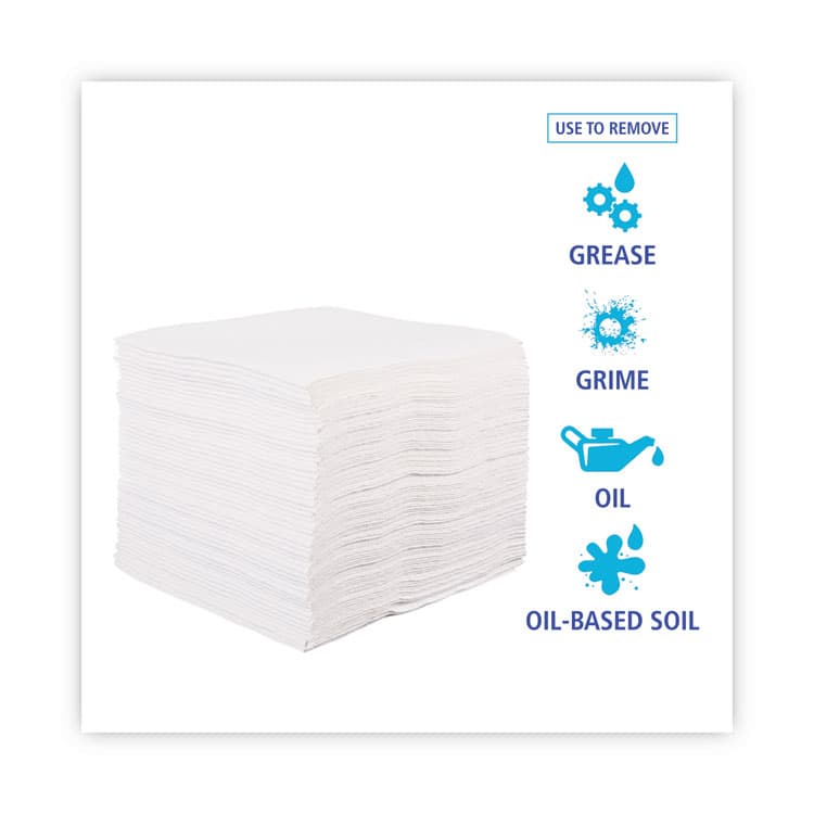 BOARDWALK DRC Wipers, 12 x 13, White, 56 Bag, 18 Bags/Carton (BWKV040QPW) thumbnail 3