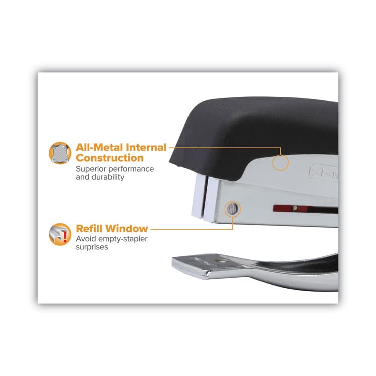 STANLEY BOSTITCH Deluxe Hand-Held Stapler, 20-Sheet Capacity, Black (BOS42100) thumbnail 2