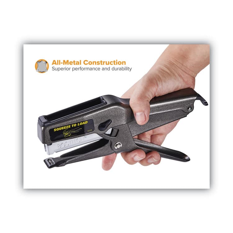 STANLEY BOSTITCH B8 Xtreme Duty Plier Stapler, 45-Sheet Capacity, 0.25" to 0.38" Staples, 2.5" Throat, Black (BOS02245) thumbnail 2
