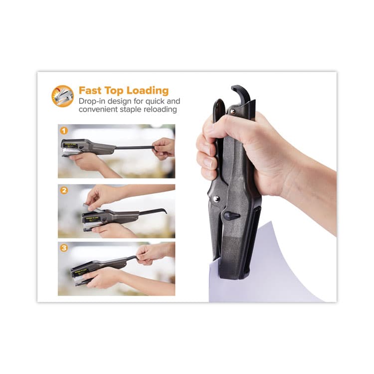 STANLEY BOSTITCH B8 Xtreme Duty Plier Stapler, 45-Sheet Capacity, 0.25" to 0.38" Staples, 2.5" Throat, Black (BOS02245) thumbnail 4