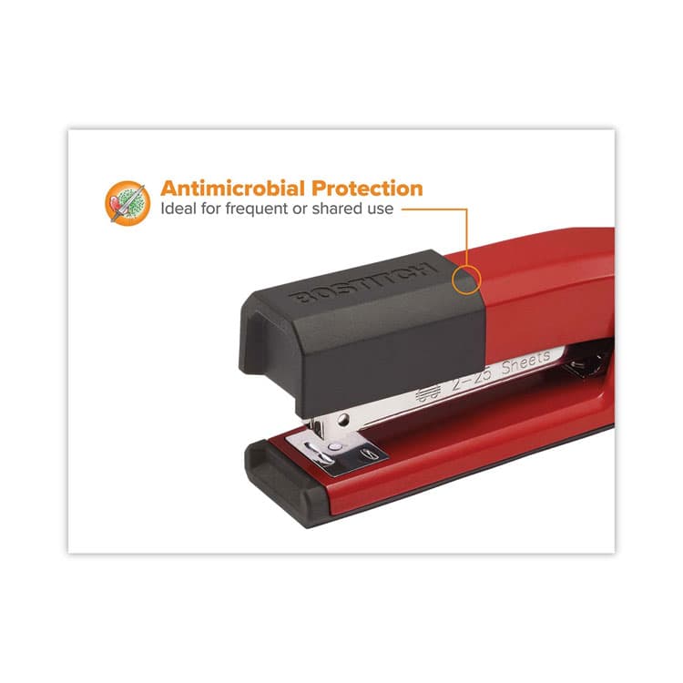 STANLEY BOSTITCH Epic Stapler, 25-Sheet Capacity, Red (BOSB777RED) thumbnail 3