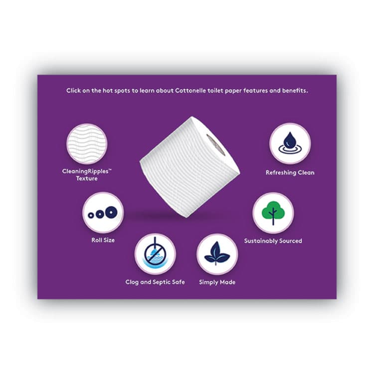 KIMBERLY CLARK Ultra ComfortCare Toilet Paper, Soft Bath Tissue, Mega Rolls, Septic Safe, 2-Ply, White, 284 Sheets/Roll, 12 Rolls/Pack (KCM48596PK) thumbnail 3