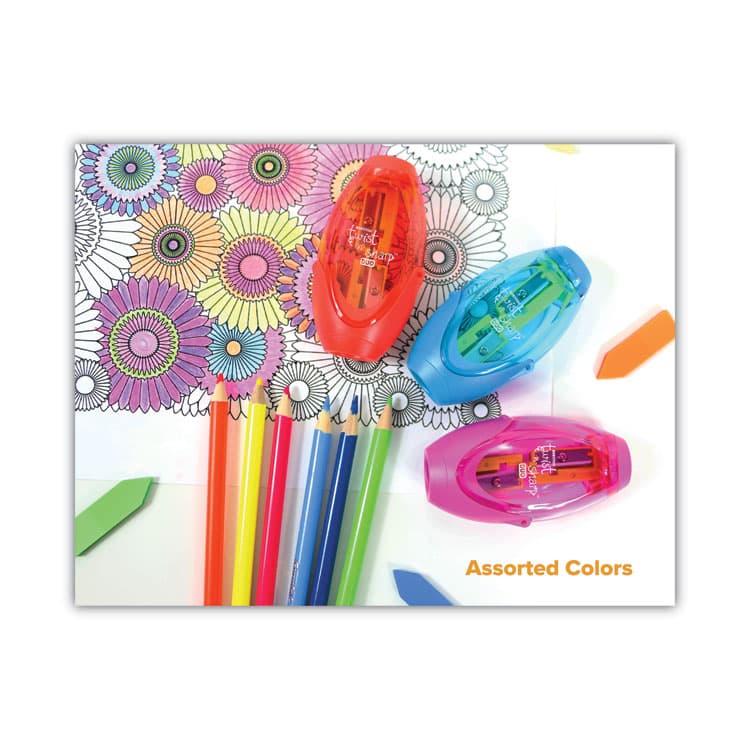 STANLEY BOSTITCH Twist-n-Sharp Pencil Sharpener, Two-Hole, 3.91 x 1.5 x 5.88, Randomly Assorted Colors, 6/Pack (BOSPS2ASSTPK) thumbnail 2
