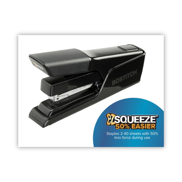 STANLEY BOSTITCH EZ Squeeze 40 Stapler, 40-Sheet Capacity, Black (BOSB9040) thumbnail 4