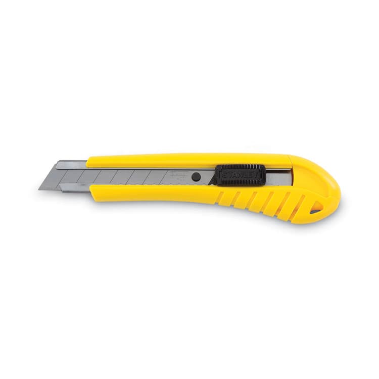 STANLEY BLACK & DECKER, . Standard Snap-Off Knife, 18 mm Blade, 6.75" Plastic Handle, Yellow (BOS10280) thumbnail 2