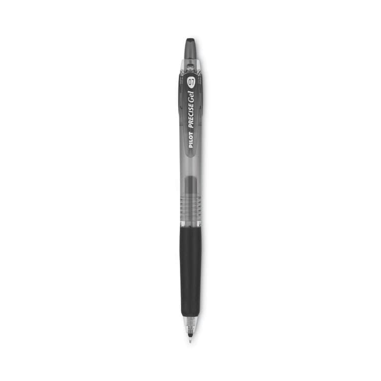 PILOT CORP. OF AMERICA Precise Gel BeGreen Gel Pen, Retractable, Fine 0.7 mm, Black Ink, Smoke Barrel, Dozen (PIL15001)