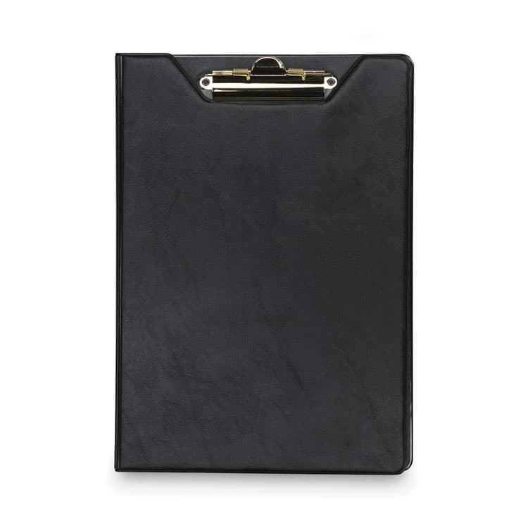 SAMSILL CORPORATION Value Padfolio, Heavyweight Sealed Vinyl, Brass Clip, Inside Front Pocket, Black (SAM71410)