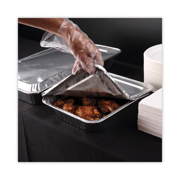 BOARDWALK Aluminum Steam Table Pans, Half-Size Deep, 400 Gauge, 2.56" Deep, 10.38 x 12.75, 100/Carton (BWKSTEAMHFDP) thumbnail 3