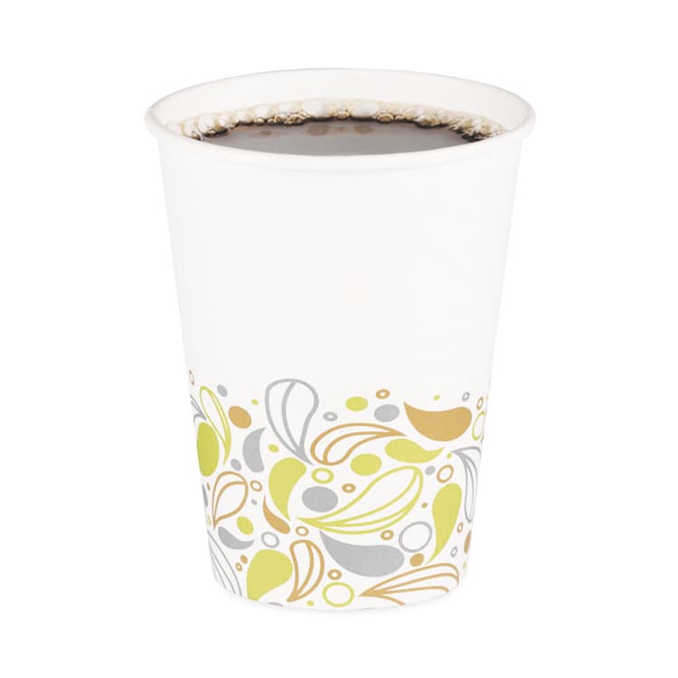 BOARDWALK Deerfield Printed Paper Hot Cups, 12 oz, 50/Sleeve, 20 Sleeves/Carton (BWKDEER12HCUP)