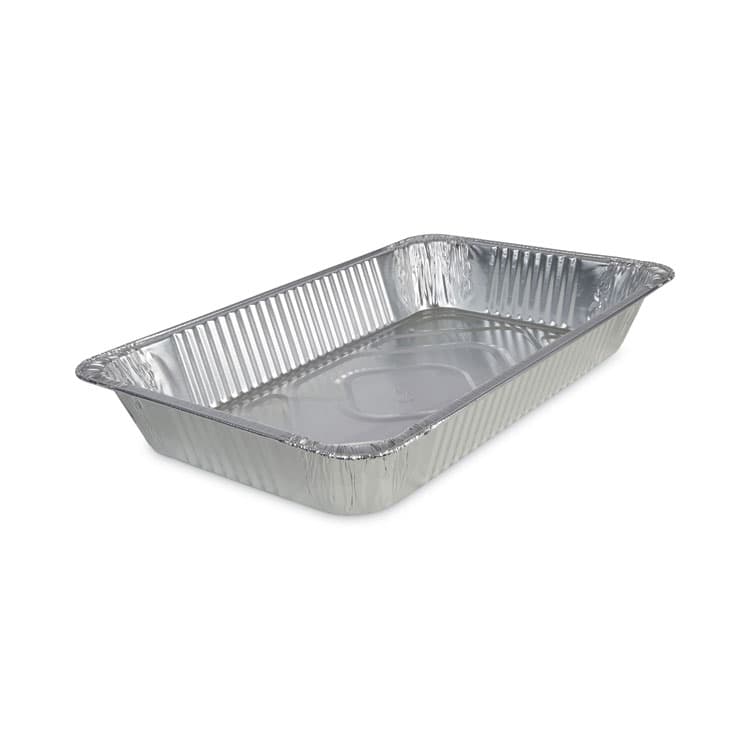 BOARDWALK Aluminum Steam Table Pans, Full-Size Deep, 620 Gauge, 3.19" Deep, 12.81 x 20.75, 50/Carton (BWKSTEAMFLDP) thumbnail 2
