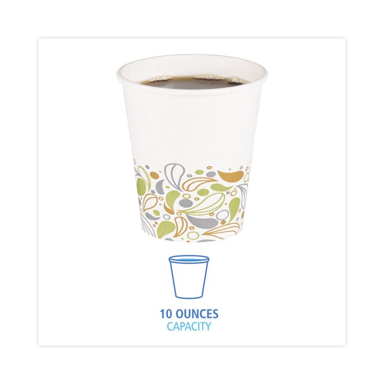 BOARDWALK Deerfield Printed Paper Hot Cups, 10 oz, 50/Sleeve, 20 Sleeves/Carton (BWKDEER10HCUP) thumbnail 2