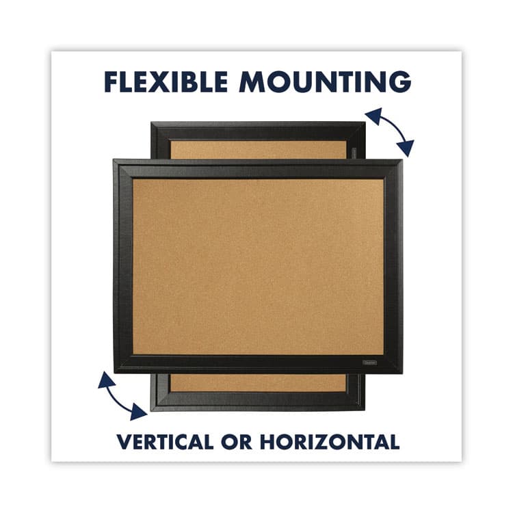 QUARTET MFG. Cork Bulletin Board with Black Frame, 17" x 11", Tan Surface, Black Fiberboard (MDF) Frame (QRT79279) thumbnail 3