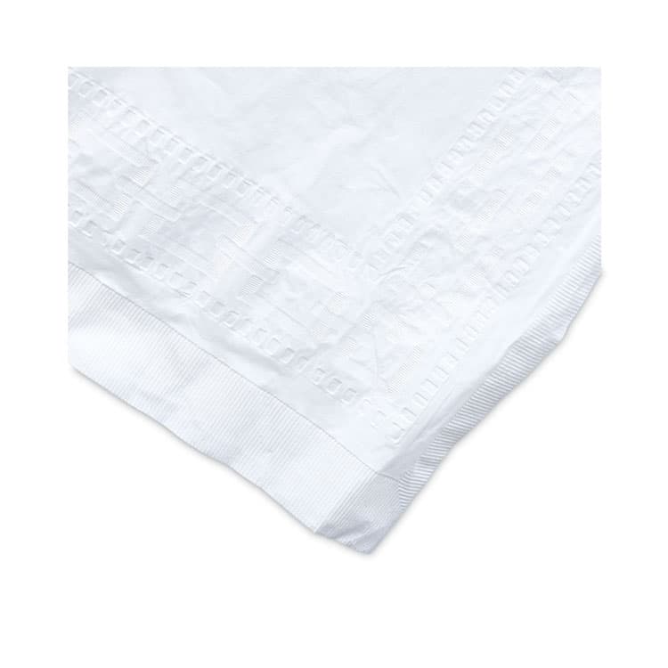 TATCO Paper Table Cover, Embossed Paper with Plastic Liner, 54" x 108", White, 20/Carton (TCO31108) thumbnail 4