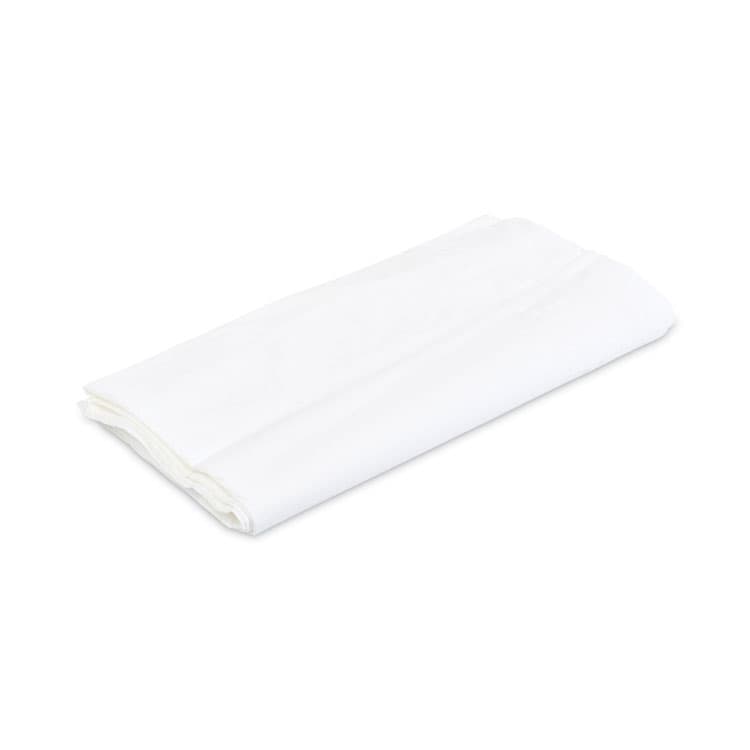 TATCO Paper Table Cover, Embossed Paper with Plastic Liner, 54" x 108", White, 20/Carton (TCO31108) thumbnail 3