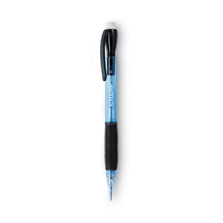 PENTEL OF AMERICA Champ Mechanical Pencil, 0.7 mm, HB (#2), Black Lead, Blue Barrel, Dozen (PENAL17C)