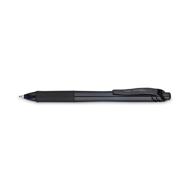 PENTEL OF AMERICA EnerGel-X Gel Pen, Retractable, Bold 1 mm, Black Ink, Smoke/Black Barrel, Dozen (PENBL110A) thumbnail 3